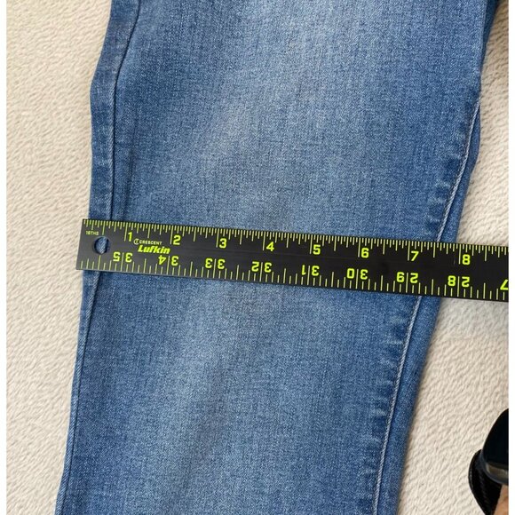 Buffalo Womens Jeans 10/30 Blue Denim Mid-Rise Stretch Straight Ankle Grazer - Picture 5 of 13